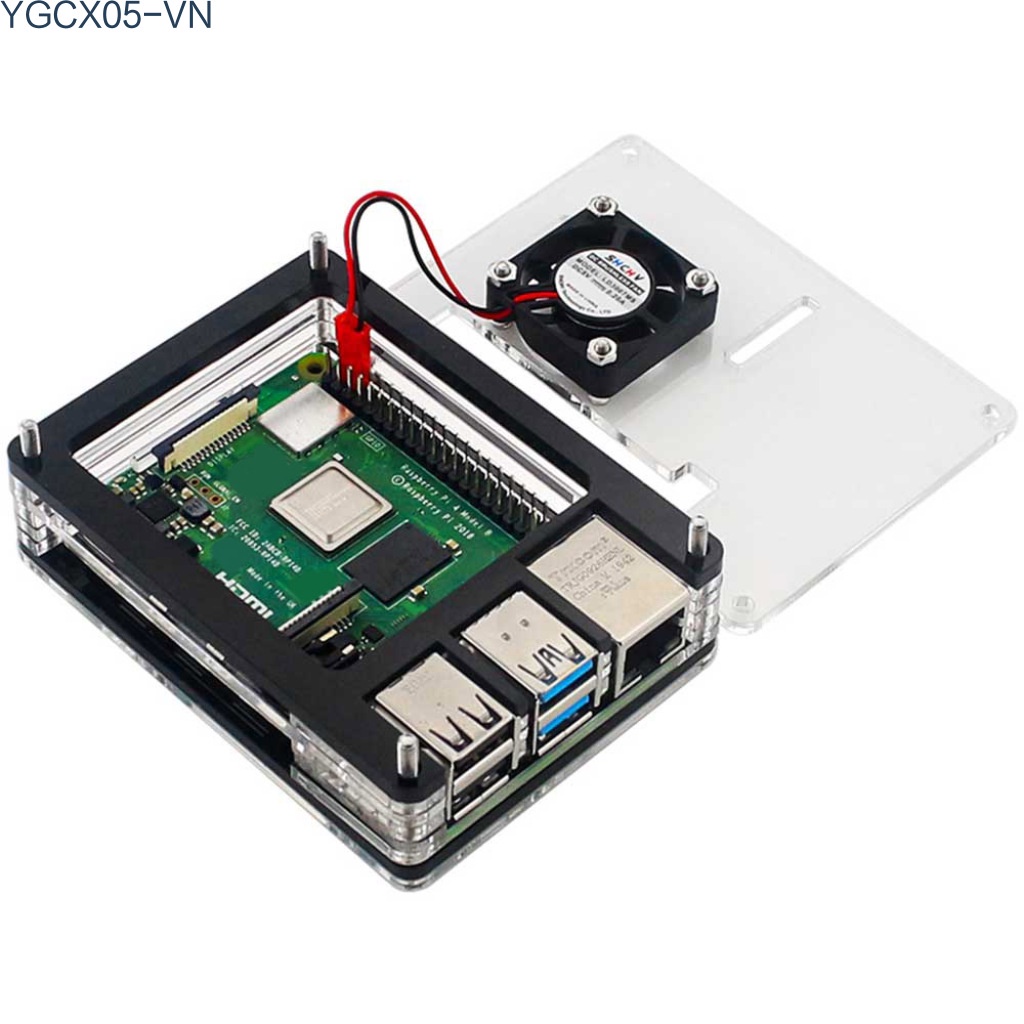 Vỏ Acrylic Trong Suốt 9 Lớp Cho Raspberry Pi 4 Model B | BigBuy360 - bigbuy360.vn