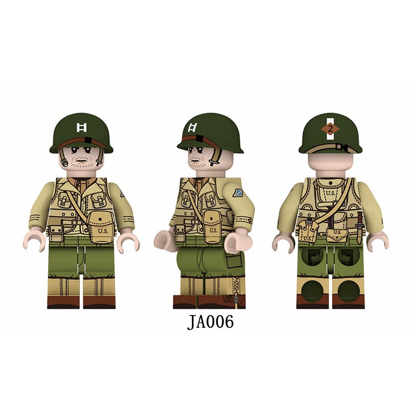 Minifigures Nhân Vật Lính Mỹ Siêu Ngầu JA003 JA004 JA005 JA006 JA007 JA008