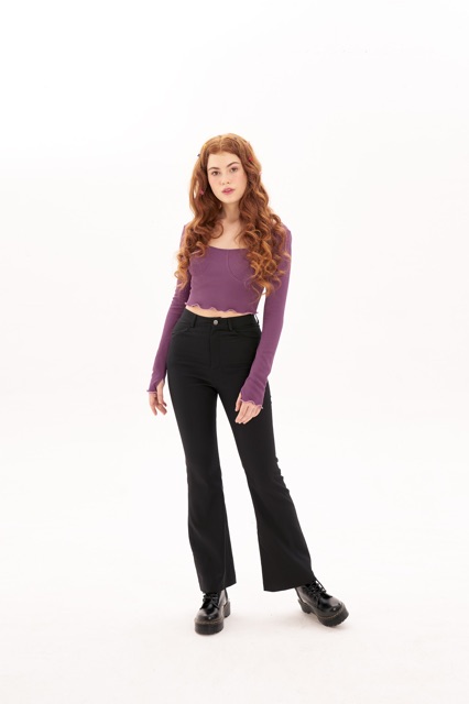 Black flared pants - Quần ống loe dài | BigBuy360 - bigbuy360.vn