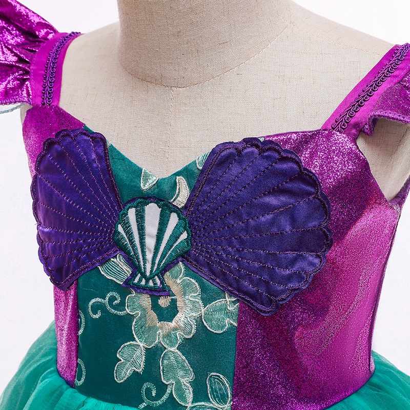 Đầm dạ hội MQATZ phối ren hóa trang công chúa trong bữa tiệc/ sinh nhật cho bé gái 2-10 tuổi