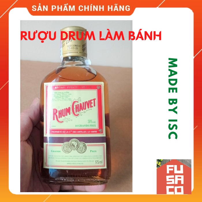 Nguyên liệu làm bánh hương RUM Rhum hiệu CHAUVET - Chai NHỎ 175ml