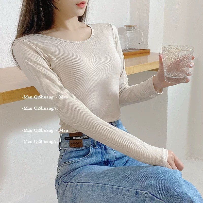 Áo Thun Nữ - Áo Giữ Nhiệt Thun Tăm Cao Cấp Mềm Mại Trẻ Trung Ôm Dáng MÃ QA11