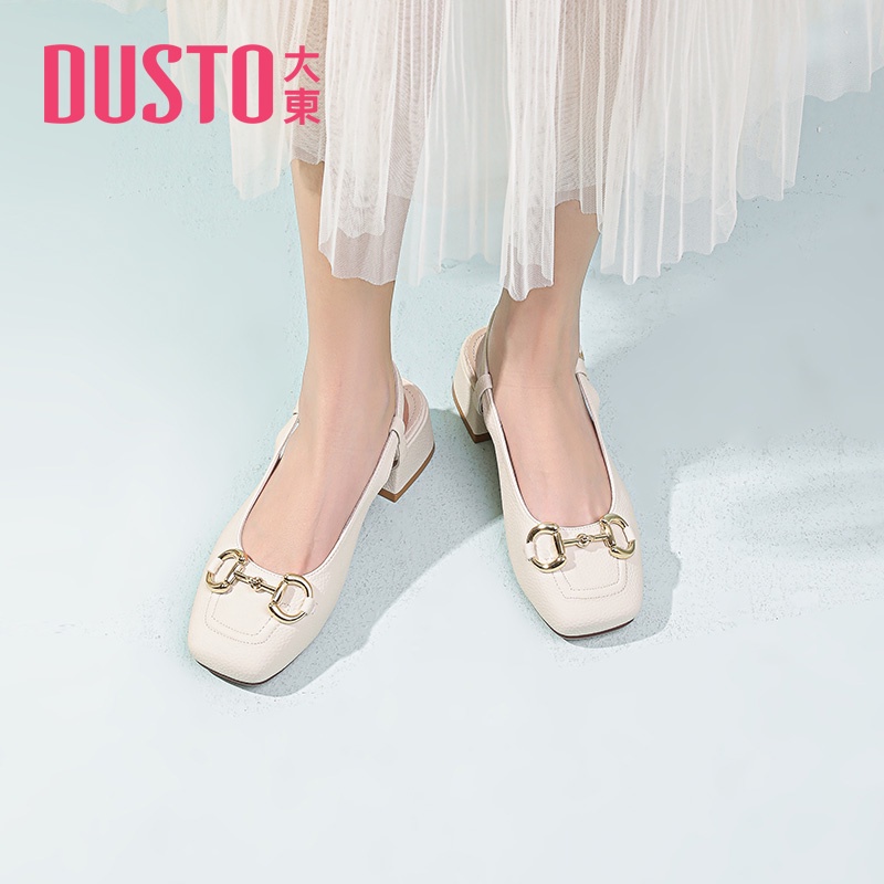 Giày cao gót slingback Dusto mũi vuông, gót 4cm