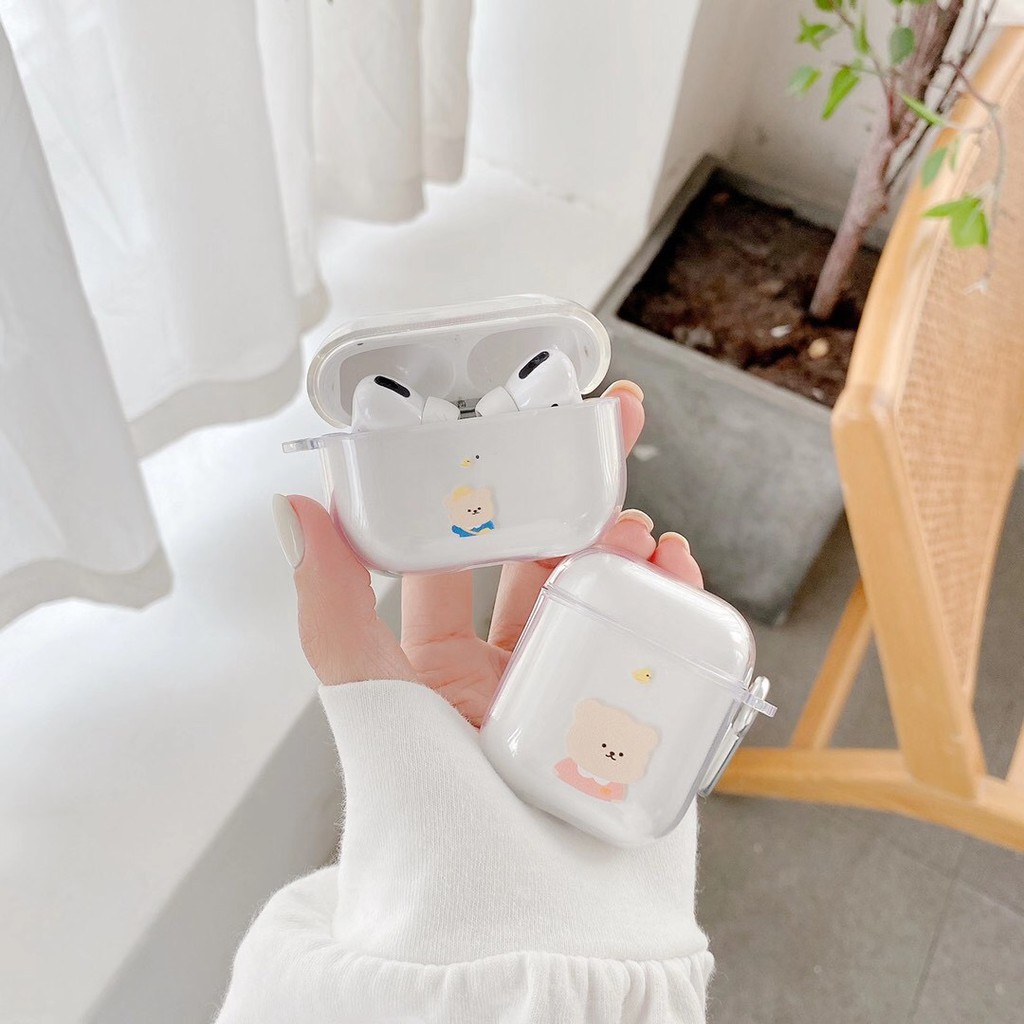 Vỏ Bảo Vệ Hộp Đựng Tai Nghe Airpods Pro Hình Gấu Đáng Yêu Kiểu Nhật Hàn Ốp | BigBuy360 - bigbuy360.vn