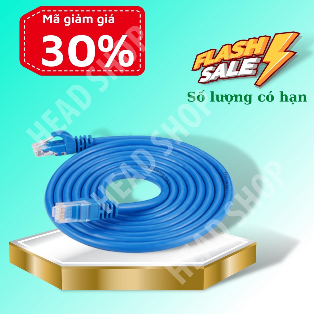 Cáp Mạng Dây mạng 3M 5M 10M và 15M chuẩn RJ45 bấm sẵn đầu HEAD SHOP