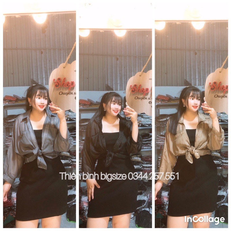 SET ĐẦM DÂY+ÁO SƠ MI BIGSIZE BIGSIZE