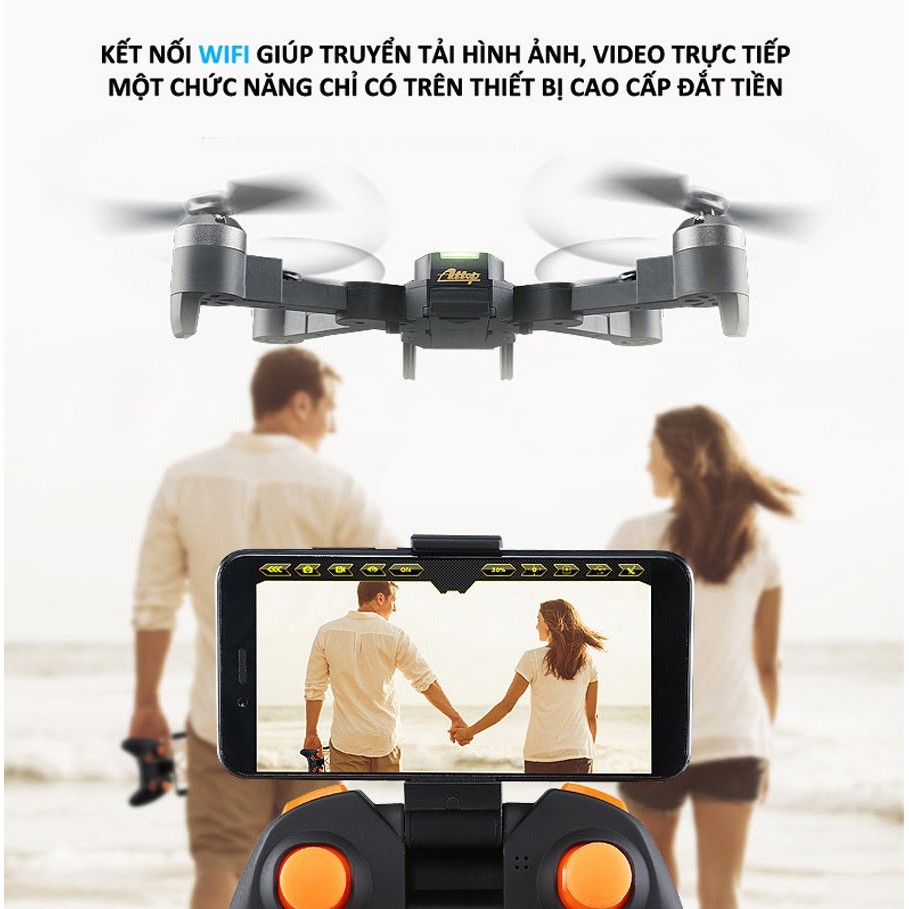 Flycam mini, Máy bay điều khiển từ xa XT-1 kết nối Wifi quay phim chụp ảnh Full HD 720P - BẢO HÀNH UY TÍN