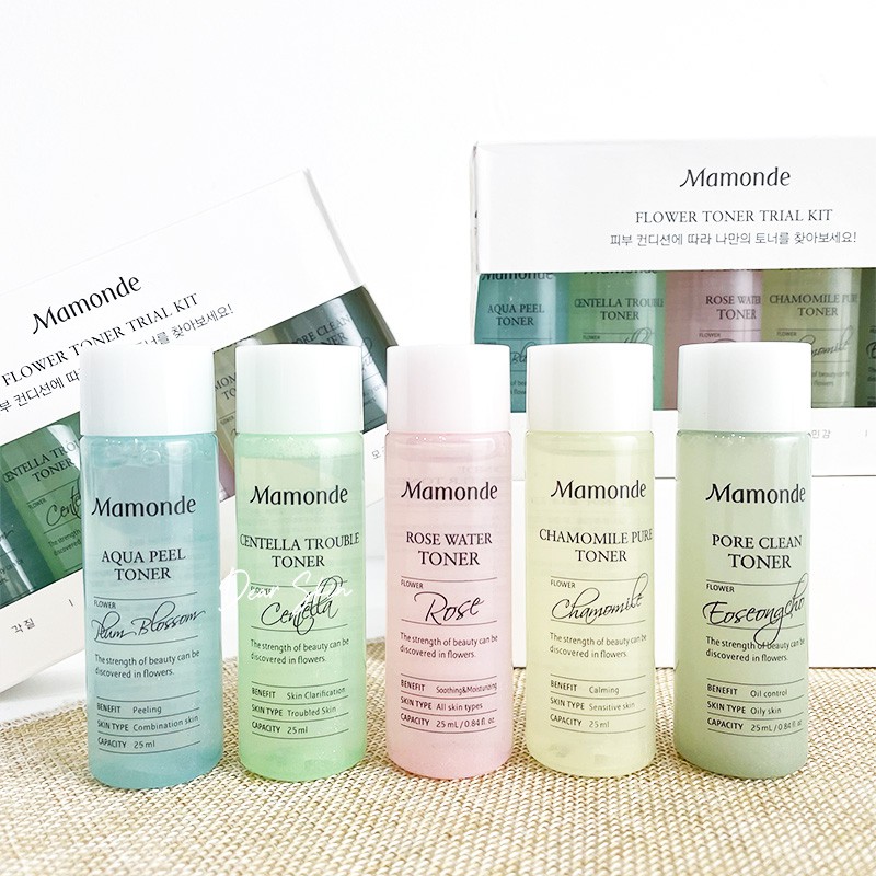 [TONER] [MAMONDE] Nước hoa hồng rau Hoa Hồng Diếp Cá Rau Má Hoa Cúc Hoa Mận 25ML MINI