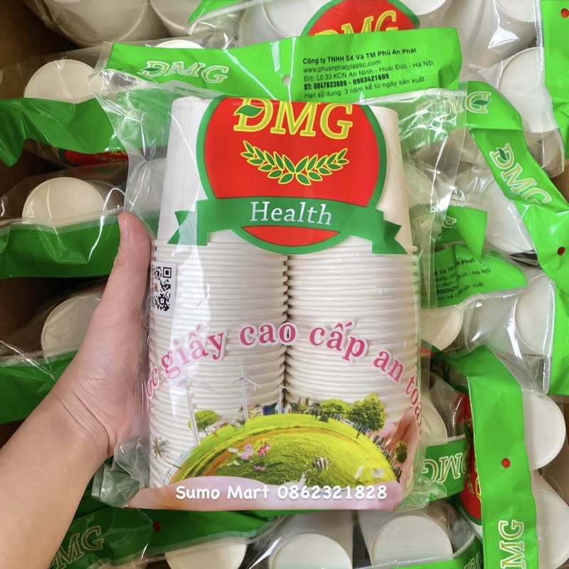 Ly giấy,cốc giấy dùng 1 lần bịch 50c(210ml) 7oz
