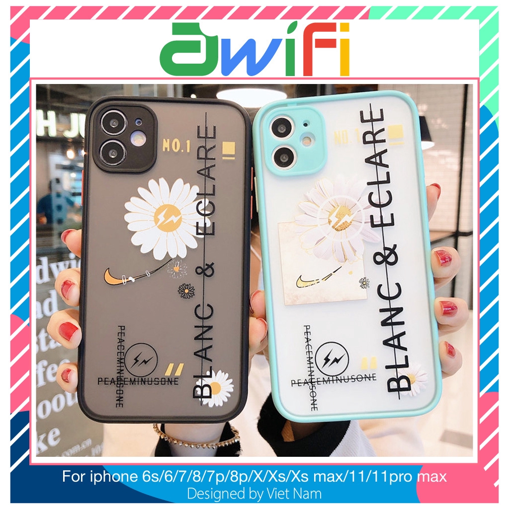 Ốp lưng iphone nhám Blanc & eclare 5/5s/6/6plus/6s/6splus/7/7plus/8/8plus/x/xr/xs/11/12/pro/max/plus/promax - Awifi T1-7