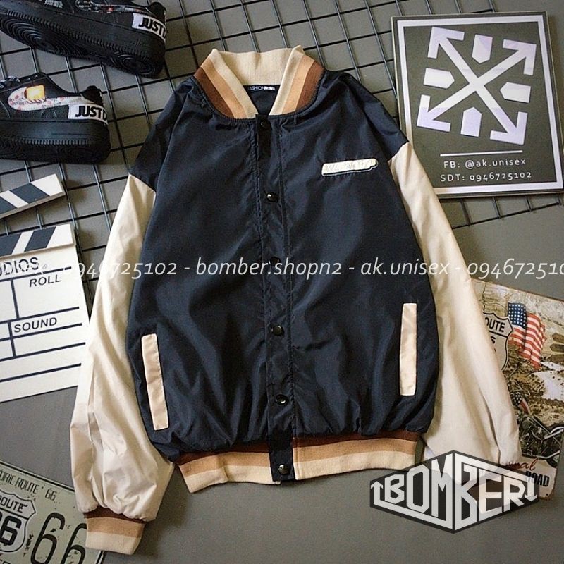 Áo khoác bomber chày WA02 style unisex dành cho cả nam và nữ (lót Das - 2 màu)