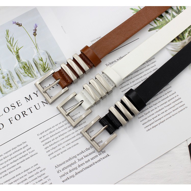 Thắt lưng nữ kim 2.3cm cá tính