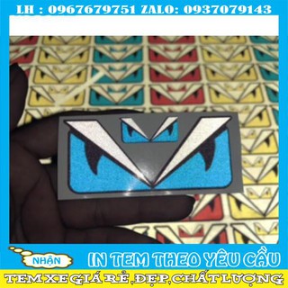 Tem mắt fendi phản quang 4x9cm