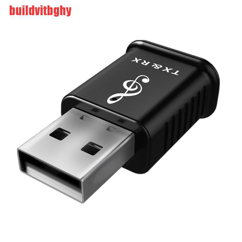{buildvitbghy}2 IN 1 Bluetooth 5.0 Audio Receiver USB Adapter For TV PC Car AUX Speaker OSE