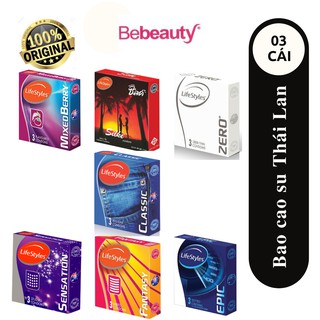 BAO CAO SU LIFESTYLES CONDOM THÁI LAN HỘP 3 CÁI NHIỀU LỰA CHỌN