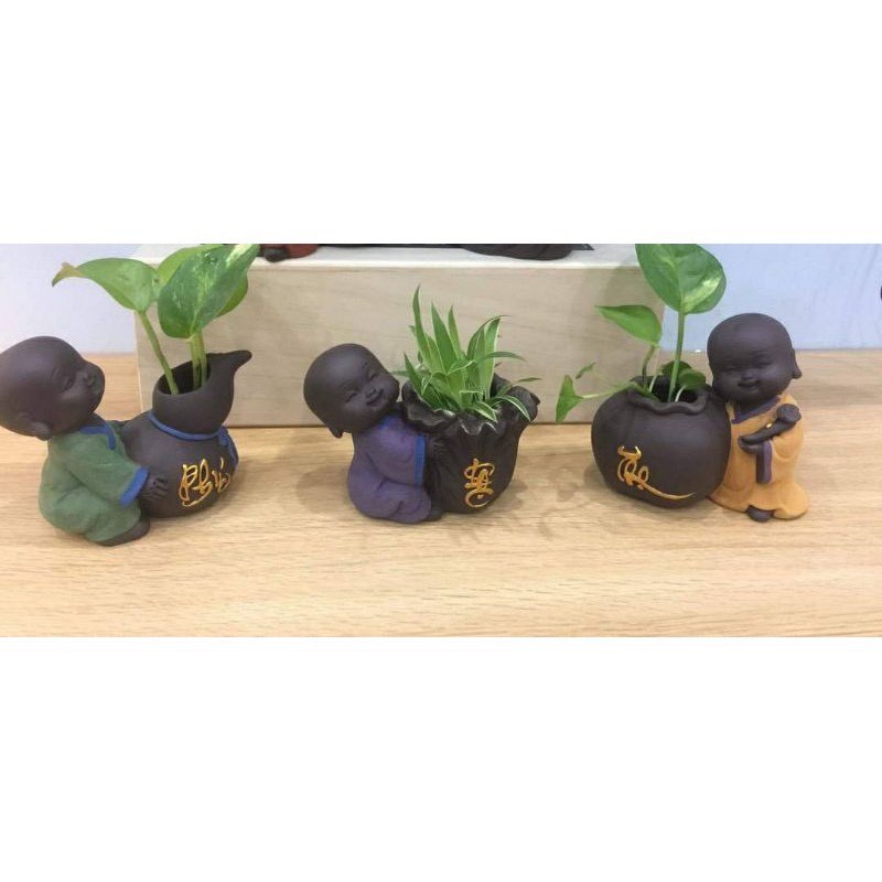 Tượng chú tiểu chậu gốm Phúc Lộc Thọ An Khang | BigBuy360 - bigbuy360.vn