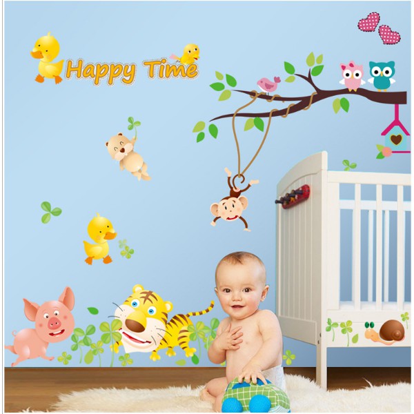 Decal trang trí Vườn Thú Happy Time