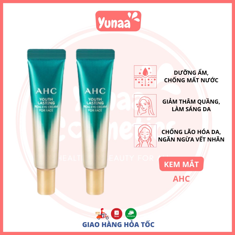 [Mẫu mới 2021] Kem Mắt AHC Ultimate Real Eye Cream For Face 12ml [Yunaa Cosmetics]