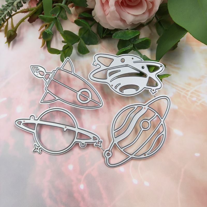 Khuôn Cắt Giấy Làm Từ Kim Loại Hình Hành Tinh Trang Trí Scrapbook