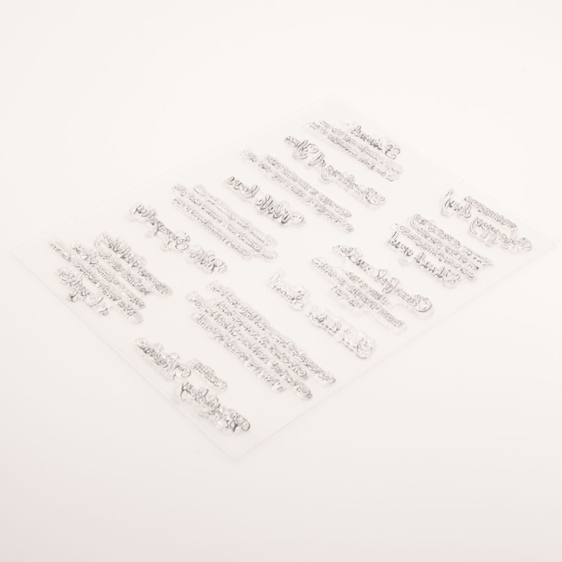 Con dấu silicone trong suốt in chữ Happy Day dùng để trang trí thiệp