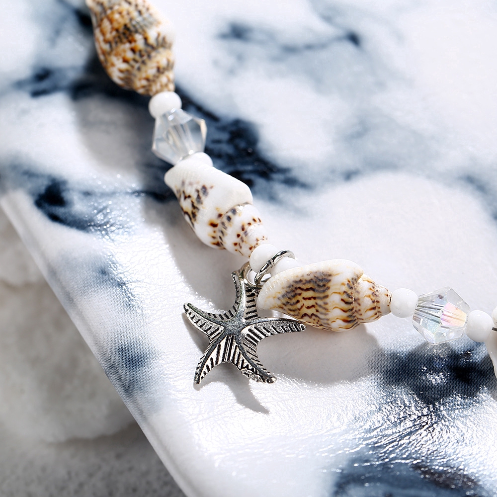 Vòng đeo chân đính vỏ sò phong cách cổ điển thanh lịch dành cho nữ