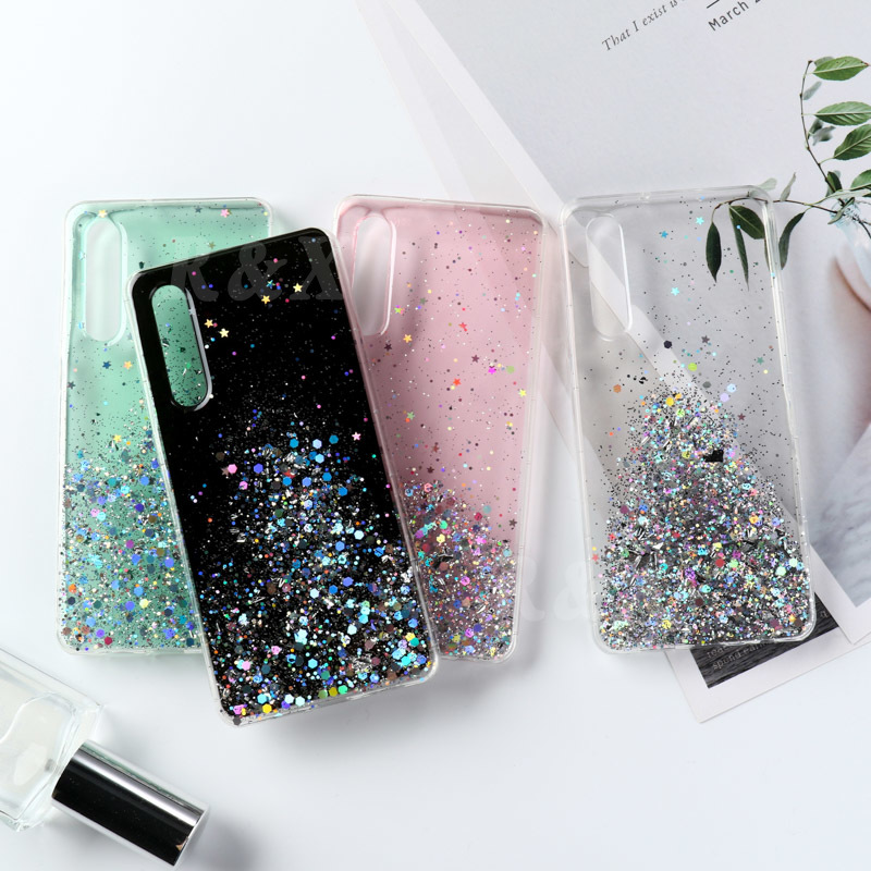 Ốp điện thoại mềm trong suốt lấp lánh cho Huawei Y7A Y6P Y7P Nova 7i 7se 5t 3i 2i Y6S Y9S Y9 Prime Y6 Pro 2019