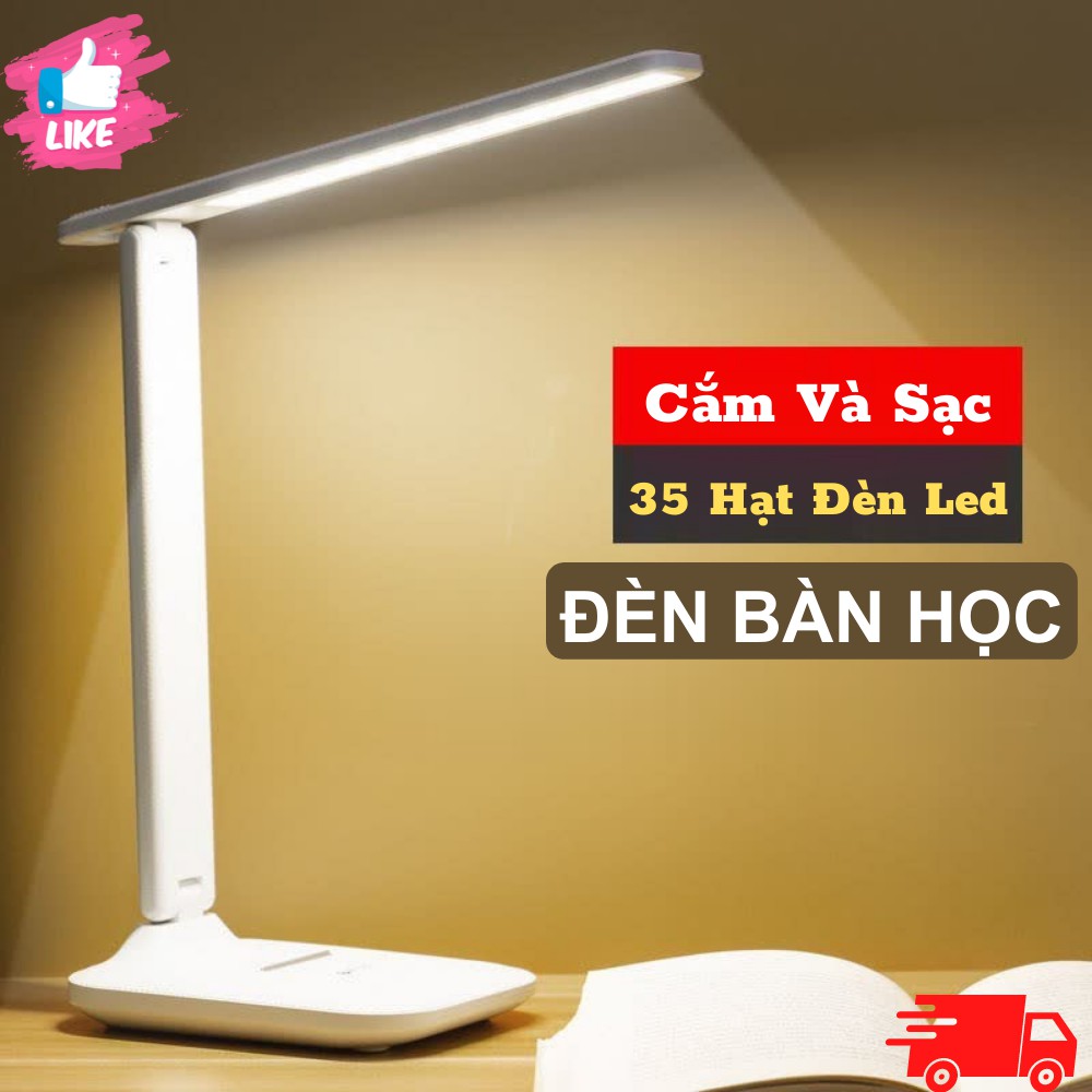 Đèn học để bàn, chống cận thị có LED ánh sáng vàng cảm ứng 3 chế độ khác nhau ATILA SHOP
