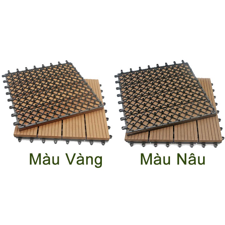 [MIỄN PHÍ VẬN CHUYỂN 25K] Vỉ gỗ nhựa Composite cao cấp R30cm màu Vàng, HÀNG LOẠI 1, độ bền cao, chịu nắng mưa tốt nhất