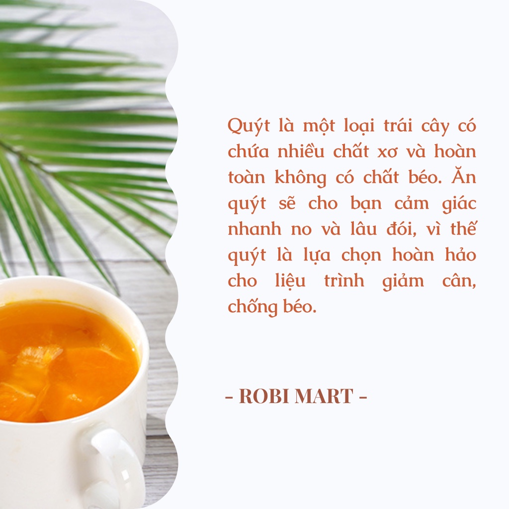 Quýt thái lát sấy lạnh Robi Mart gói 100g - Lát đẹp hàng chính hãng