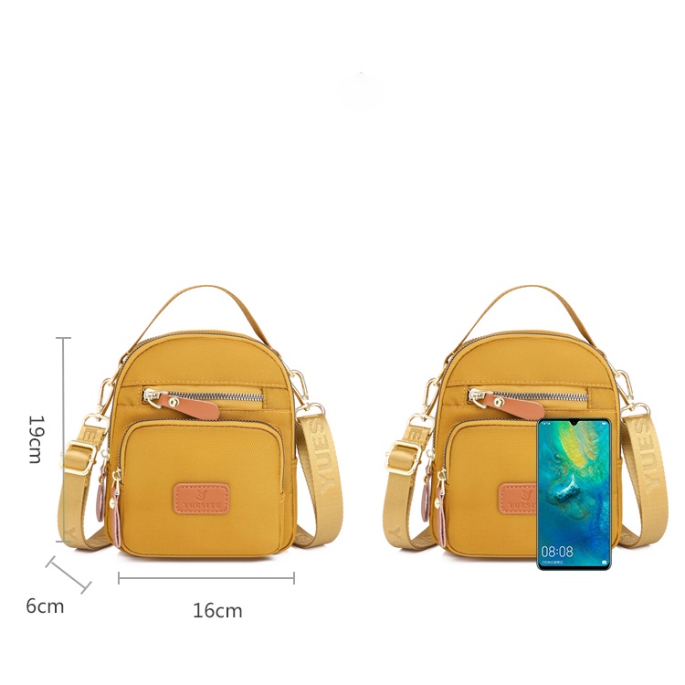 Túi Đeo Vai Đựng Điện Thoại Màu Trơn Thiết Kế Đơn Giản Thời Trang Phong Cách Phương Tây Cho Nữ