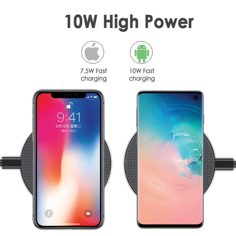 Đế Sạc Nhanh Không Dây 5w / 10w Cho Ip X / Xs Max Xr 8 Plus SAMSUNG XIAOMI HUAWEI