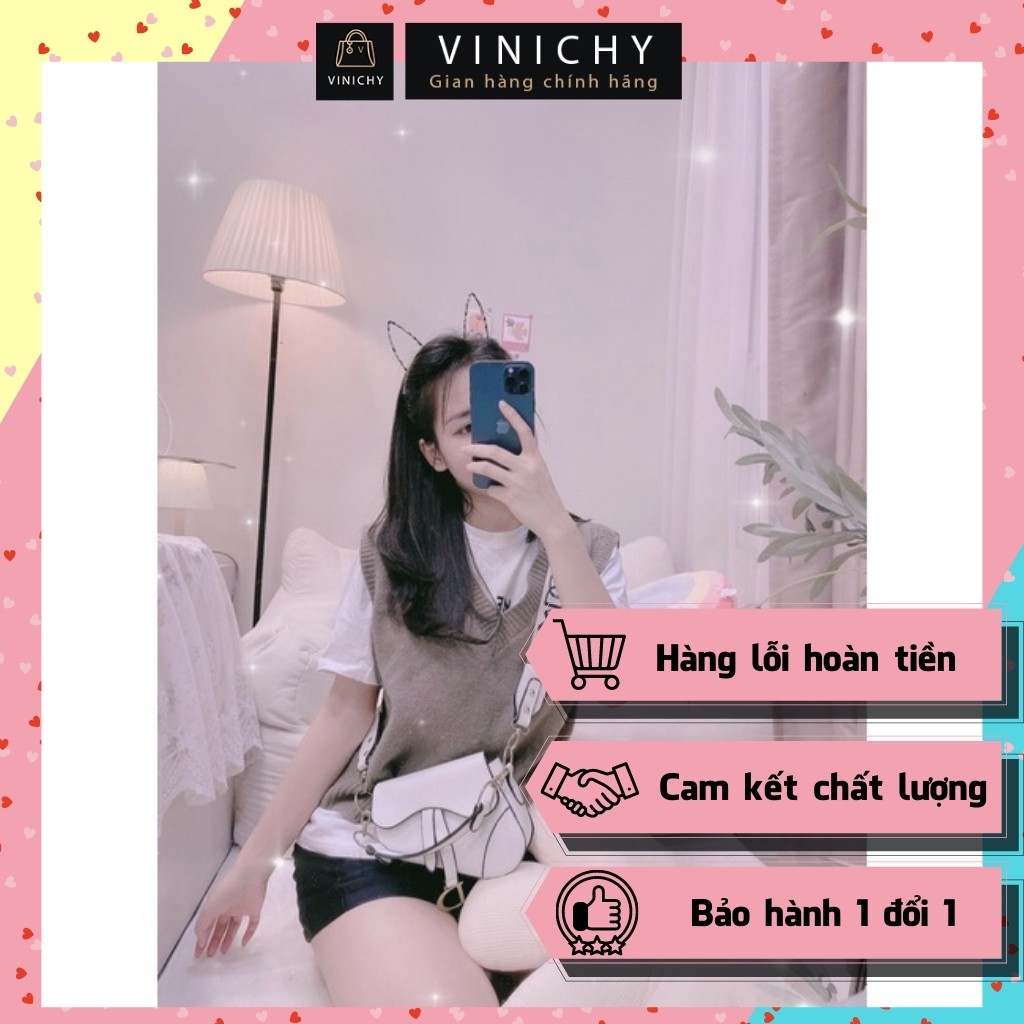 Túi xách nữ đeo chéo, túi đi chơi, đi học VINICHY, da cao cấp size 20cm HA002