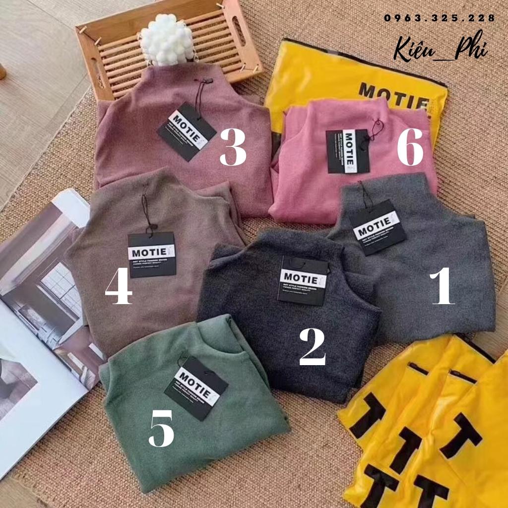 Áo giữ nhiệt monte đủ 6 màu Hàng TQXK xuất xịn túi zip - áo thun dài tay siêu mềm mịn cổ lọ chuẩn loại 1