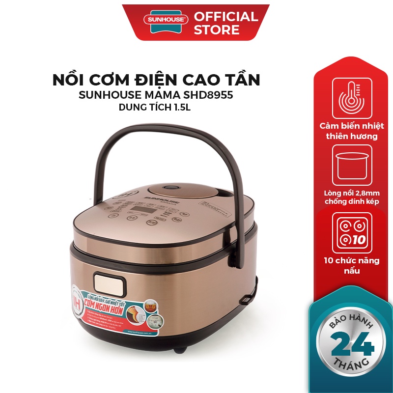 Nồi cơm điện cao tần 1.5L Sunhouse Mama SHD8955