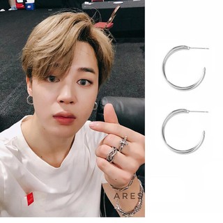 Bông tai khuyên tai JIMIN BTS chữ C xỏ lỗ cá tính