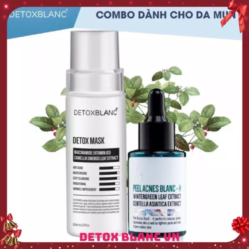 MẪU MỚI COMBO THẢI MẶT VÀ SẺRUM MỤN DETOX BLANC