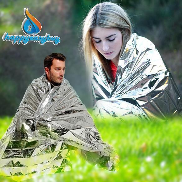 Chăn cứu hộ khẩn cấp chống nước bằng chất liệu Mylar trong ngành vũ trụ 1.3 x 2.1m nhỏ gọn