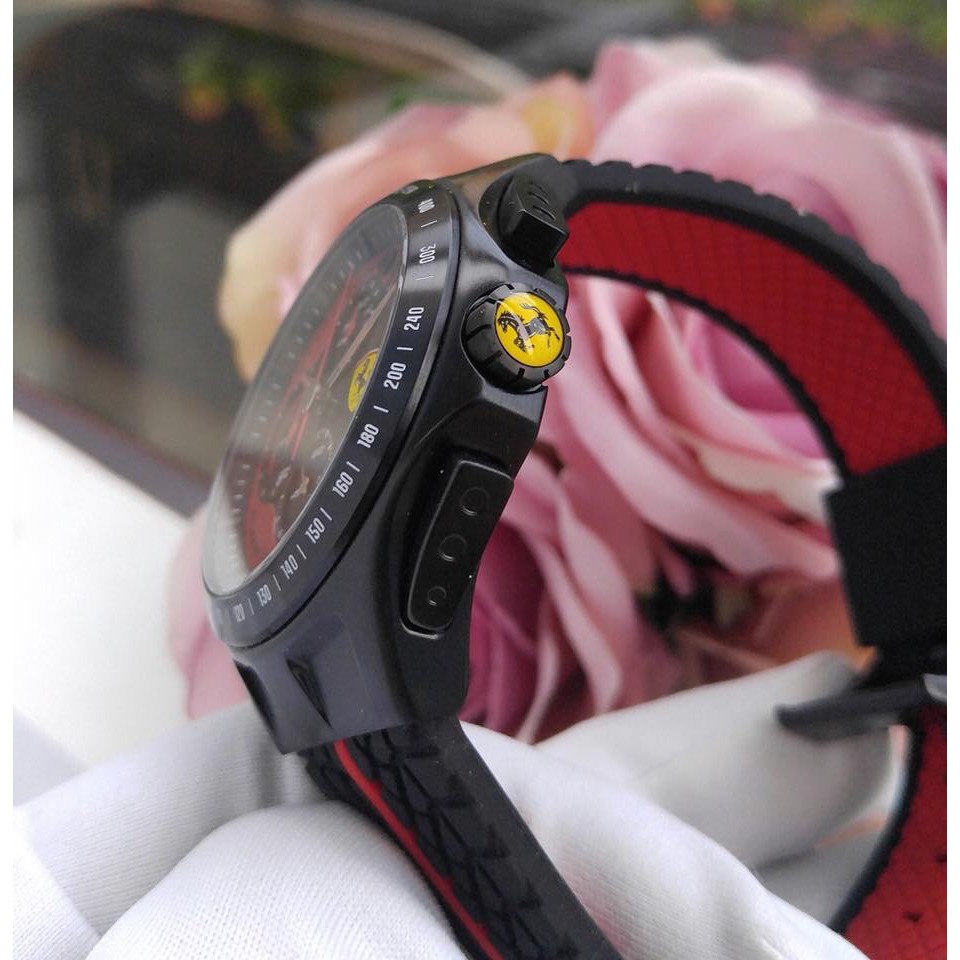 Đồng hồ nam Ferrari máy Quartz Pin - dây cao su