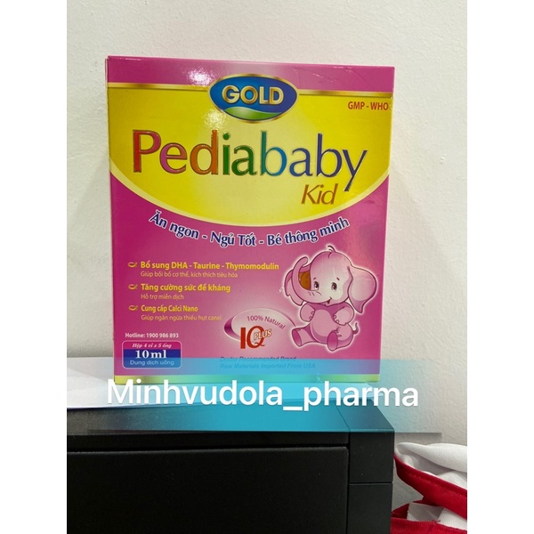 Ống uống Pediababy ăn ngon cho trẻ lười ăn  MÀU HỒNG