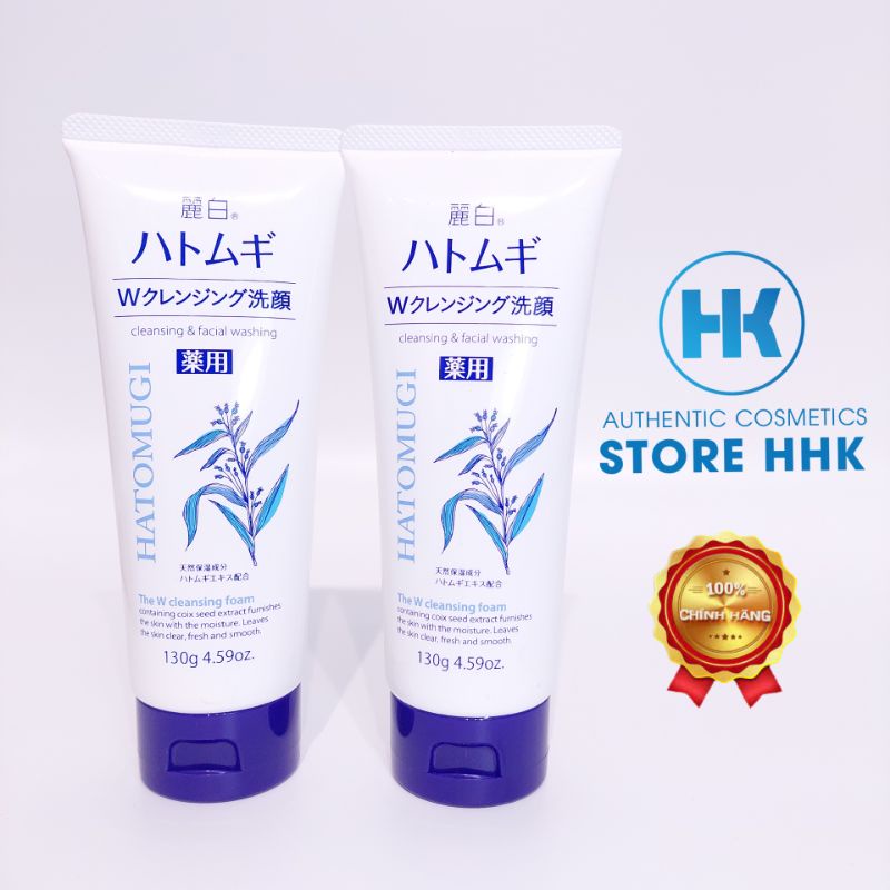 Sữa Rửa Mặt Trắng Da Hạt Ý Dĩ HATOMUGI CLEANSING & FACIAL WASHING 130g | BigBuy360 - bigbuy360.vn
