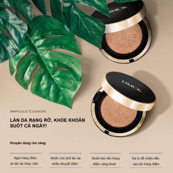 Phấn Nước Chứa Tinh Chất Dưỡng Ẩm Dành Cho Mọi Loại Da DMCK Ampoule Cushion SPF 50/PA+++14g | BigBuy360 - bigbuy360.vn
