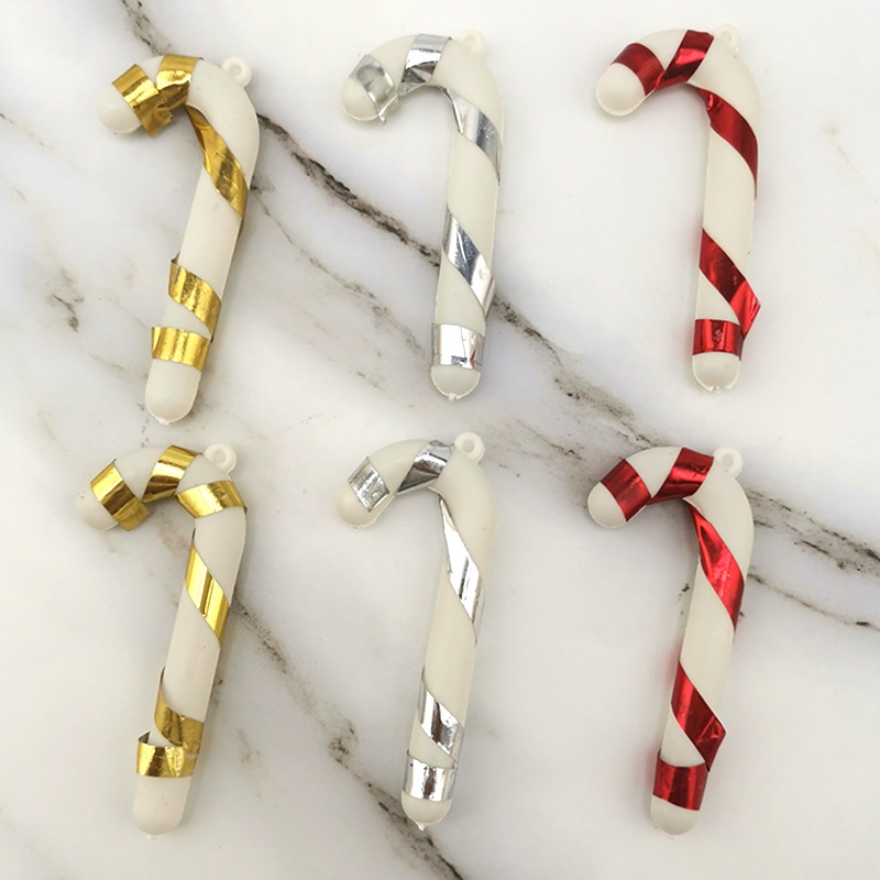 Bộ 6 cây kẹo treo trang trí cây thông Giáng sinh năm mới DIY