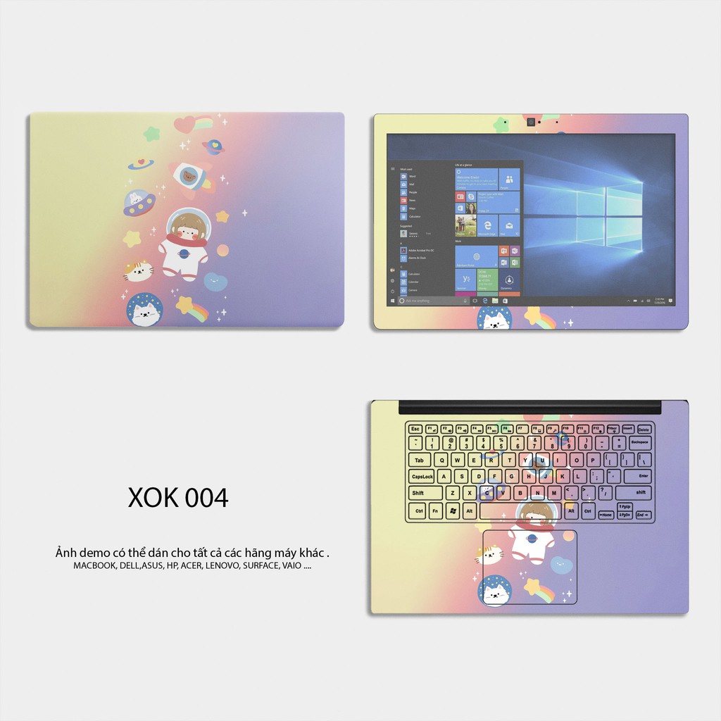 Decal Dán Laptop Theo Yêu Cầu - Skin Latptop Theo Chuẩn Model Từng Máy