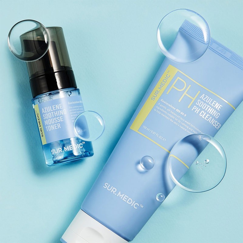 Gel Rửa Mặt Sur.Medic+ PH Azulene Soothing PH Cleanser Dịu Nhẹ & Cấp Ẩm Cho Da 150ml