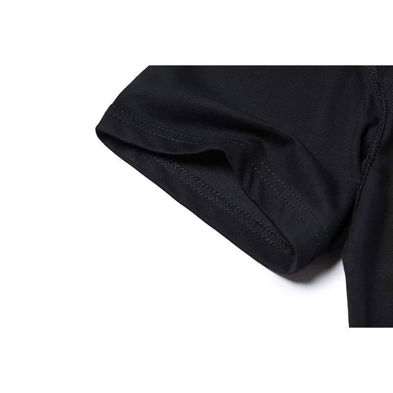 Áo thun tay ngắn dáng rộng màu trơn in chữ Stussy thời trang cho nam và nữ