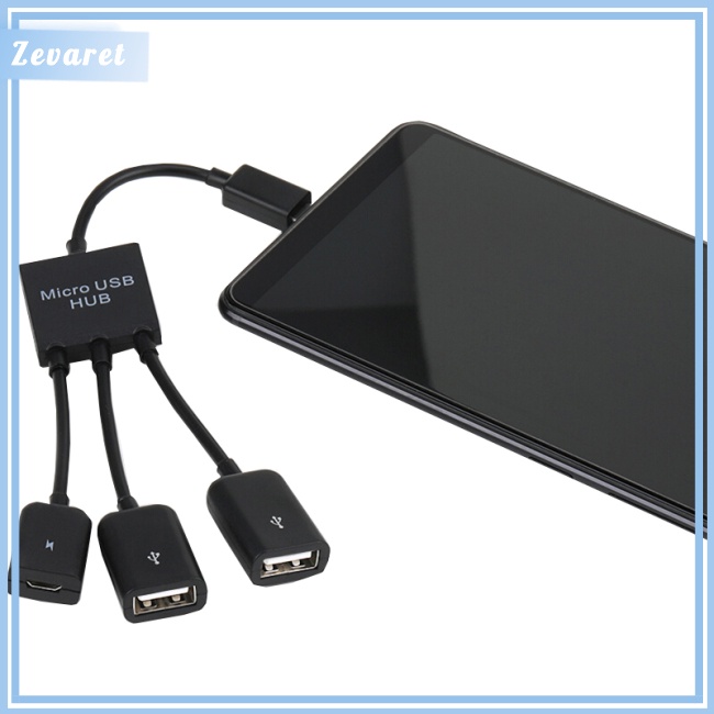 Cáp Chuyển Đổi Zevaret 3 Trong 1 Type-C Sang Micro OTG USB Cho Điện Thoại Máy Tính Bảng Android