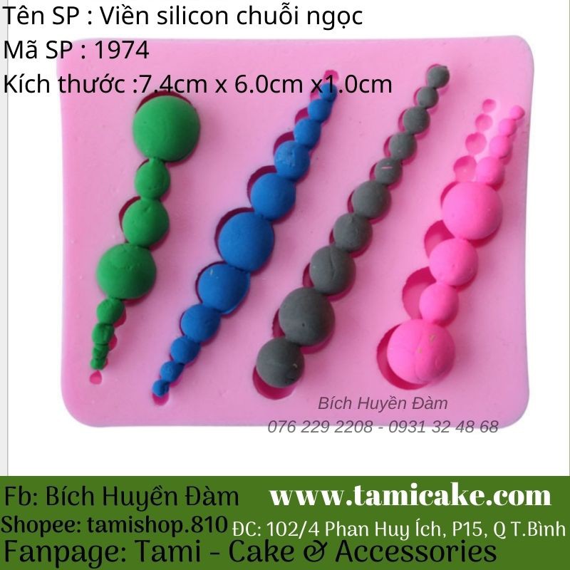 Viền silicon chuỗi ngọc 1974