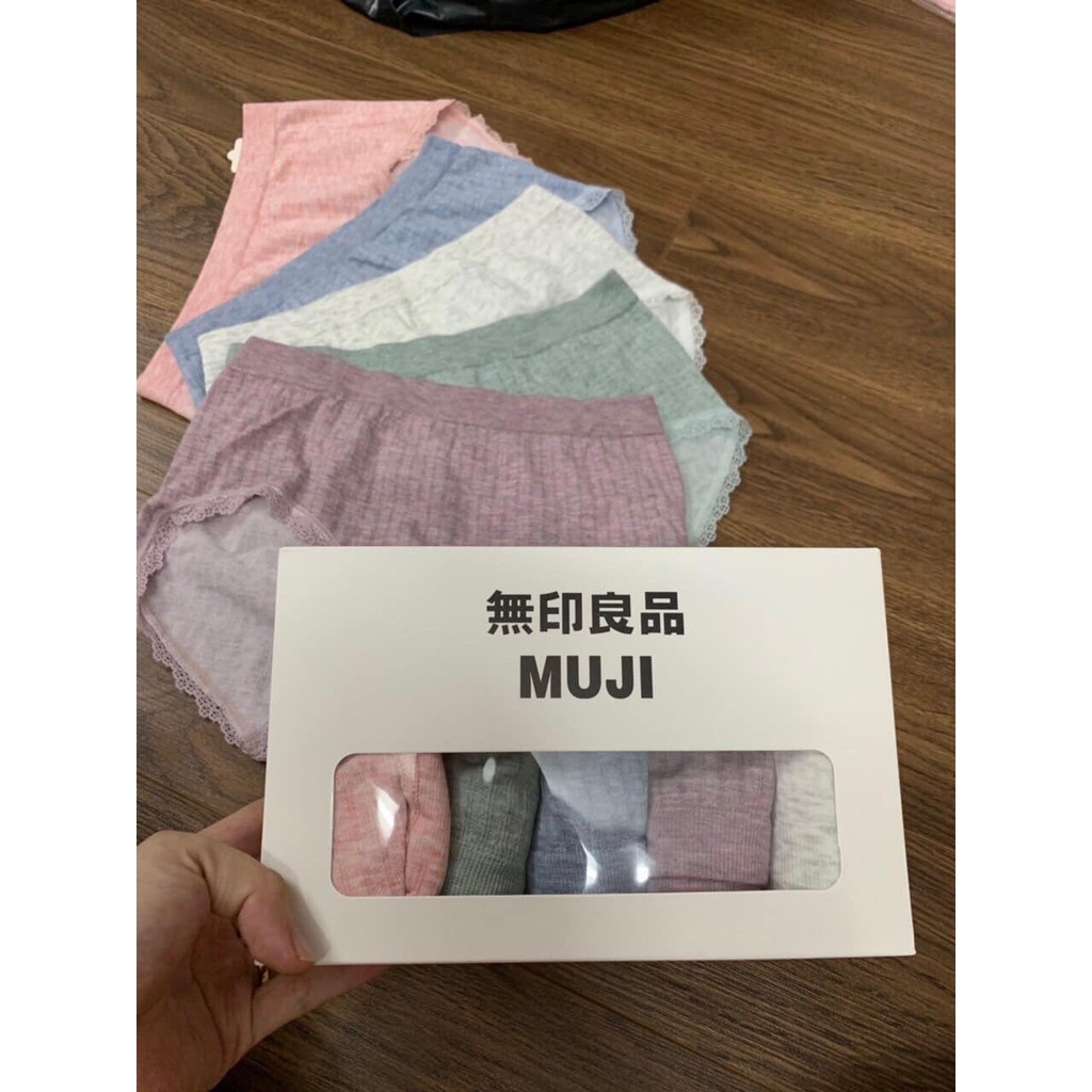 ❌❌Quần chip muối tiêu cotton nâng mông MUJI kháng khuẩn xuất Nhật – Hộp 5 quần🍓