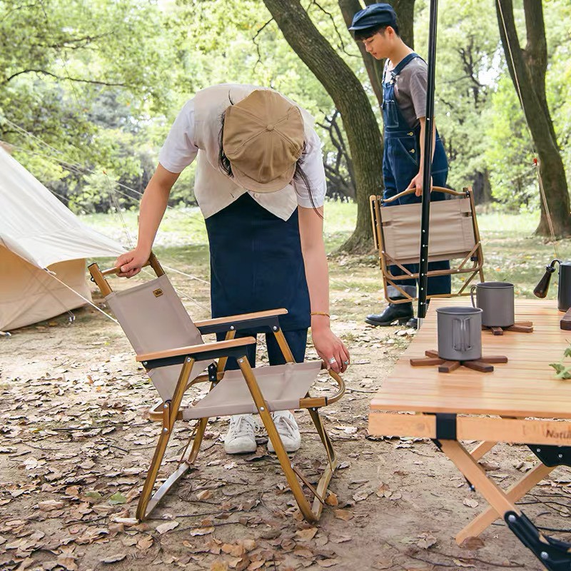 Ghế xếp dã ngoại Glamping vân gỗ Naturehike NH19Y002-D