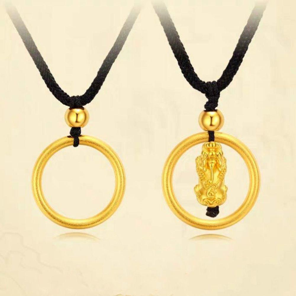 Vòng cổ Màu Đen May Mắn Khắc Chữ Brave Troops Phong Cách Vintage Dành Cho Nam Nữ